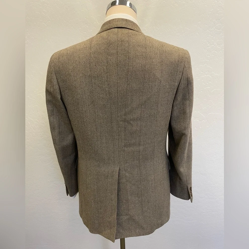 Mills Touché‎ Hand Tailored in Japan Wool Herringbone Jacket Size 41 R